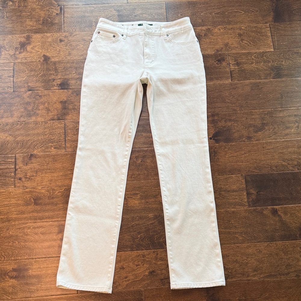 Ralph Lauren Women's Straight Leg white Jeans